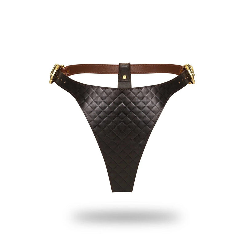 Liebe Seele - The Equestrian Leather High Rise Thong - Leren String