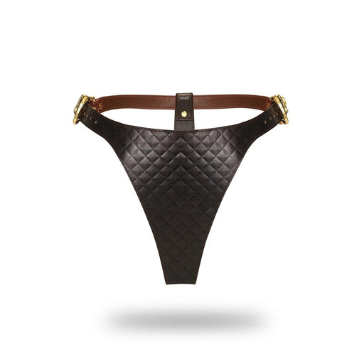 Liebe Seele - The Equestrian Leather High Rise Thong - Leren String