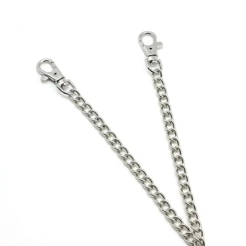 Liebe Seele - Verstelbare Bull Nose Tepelklemmen Met Ketting - Zilver