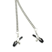 Liebe Seele - Verstelbare Bull Nose Tepelklemmen Met Ketting - Zilver