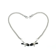 Liebe Seele - Verstelbare Bull Nose Tepelklemmen Met Ketting - Zilver