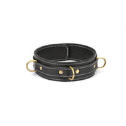 Liebe Seele - Warrior Princess - Stoere Lederen Collar met Messing Hardware - Zwart - Uit Japan