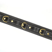 Liebe Seele - Warrior Princess - Stoere Lederen Collar met Messing Hardware - Zwart - Uit Japan
