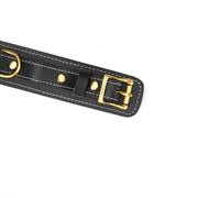 Liebe Seele - Warrior Princess - Stoere Lederen Collar met Messing Hardware - Zwart - Uit Japan
