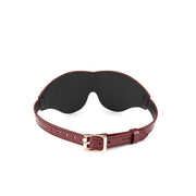 Liebe Seele - Wine Red Luxe En Exclusieve Lederen Blinddoek - wijnrood