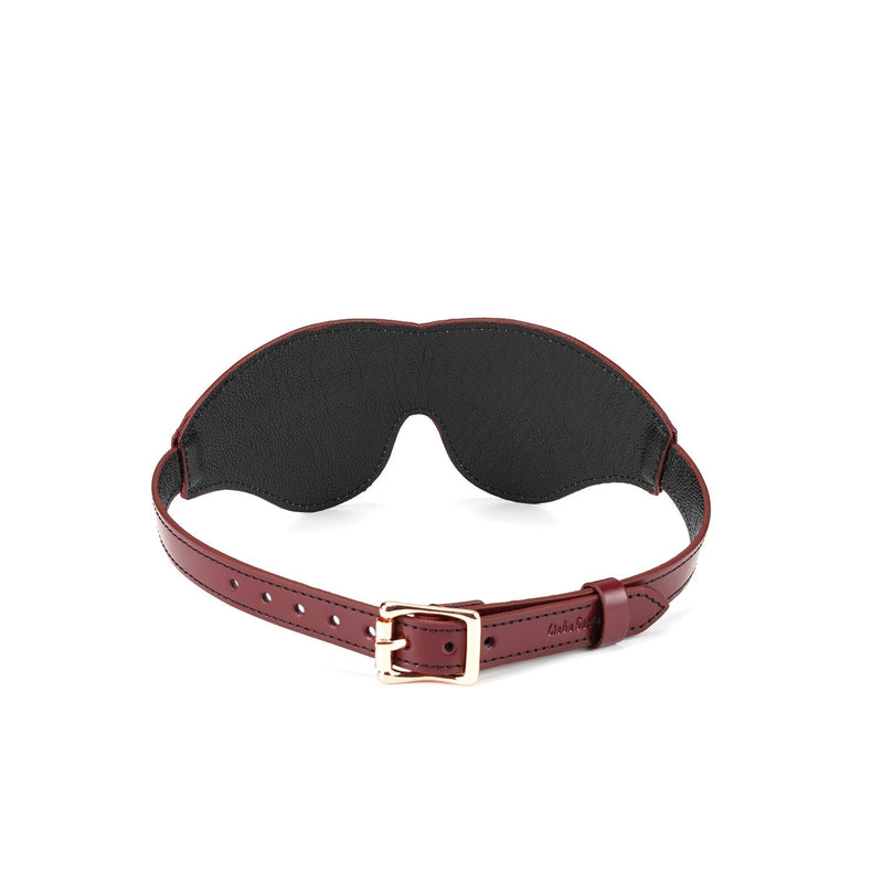 Liebe Seele - Wine Red Luxe En Exclusieve Lederen Blinddoek - wijnrood