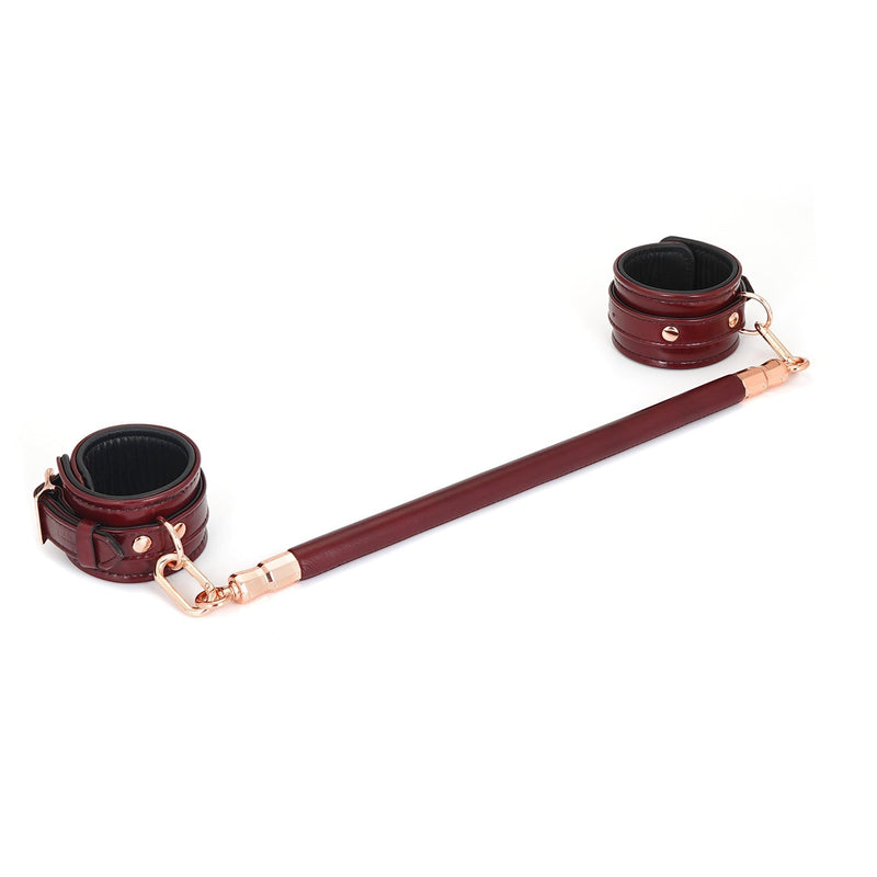 Liebe Seele - Wine Red - Spreidstang Met Leer Bekleed - exclusief En Luxe ontwerp - wijnrood