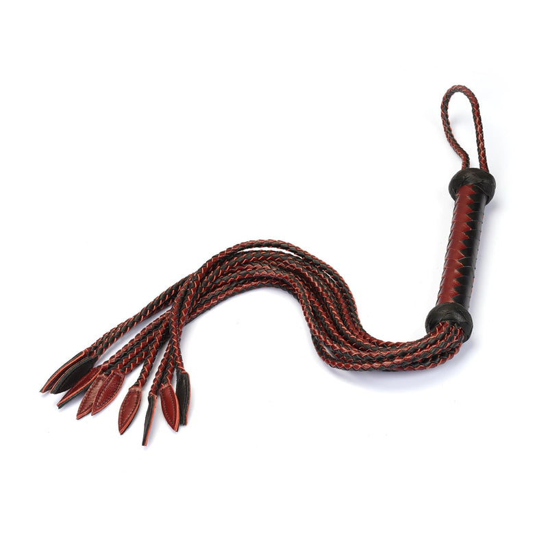 Liebe Seele - Wine Red - Luxe Gevlochten Flogger - Cat-o-Nine Tails