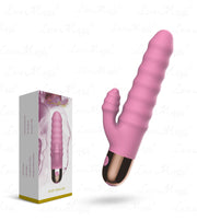 Love Magic - Duet Driller Vibrator - Dubbele motor - Oplaadbaar - 17,5 cm - Roze-Erotiekvoordeel.nl