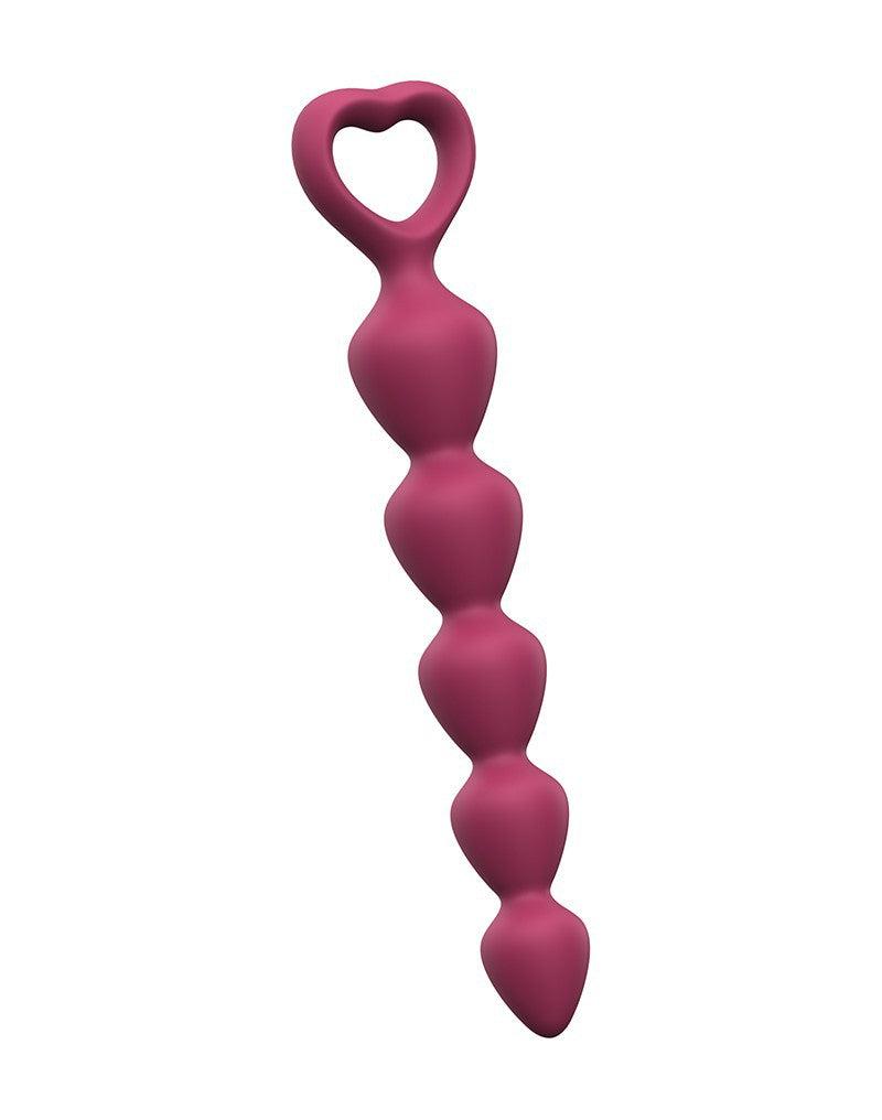 Love to Love - Bing Bang - Anaal Kralen Met Hartvormig Handvat - Roze - Maat M