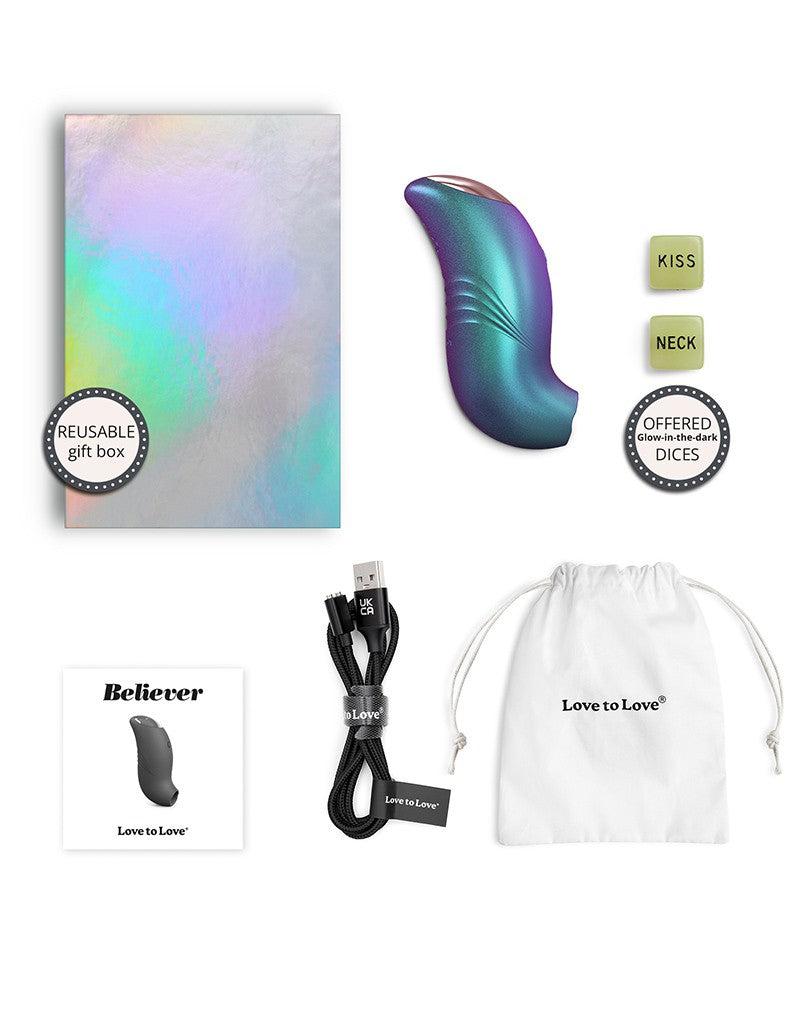 Love to Love - Believer - Luchtdruk Vibrator - Clitoris Vibrator - Turquoise