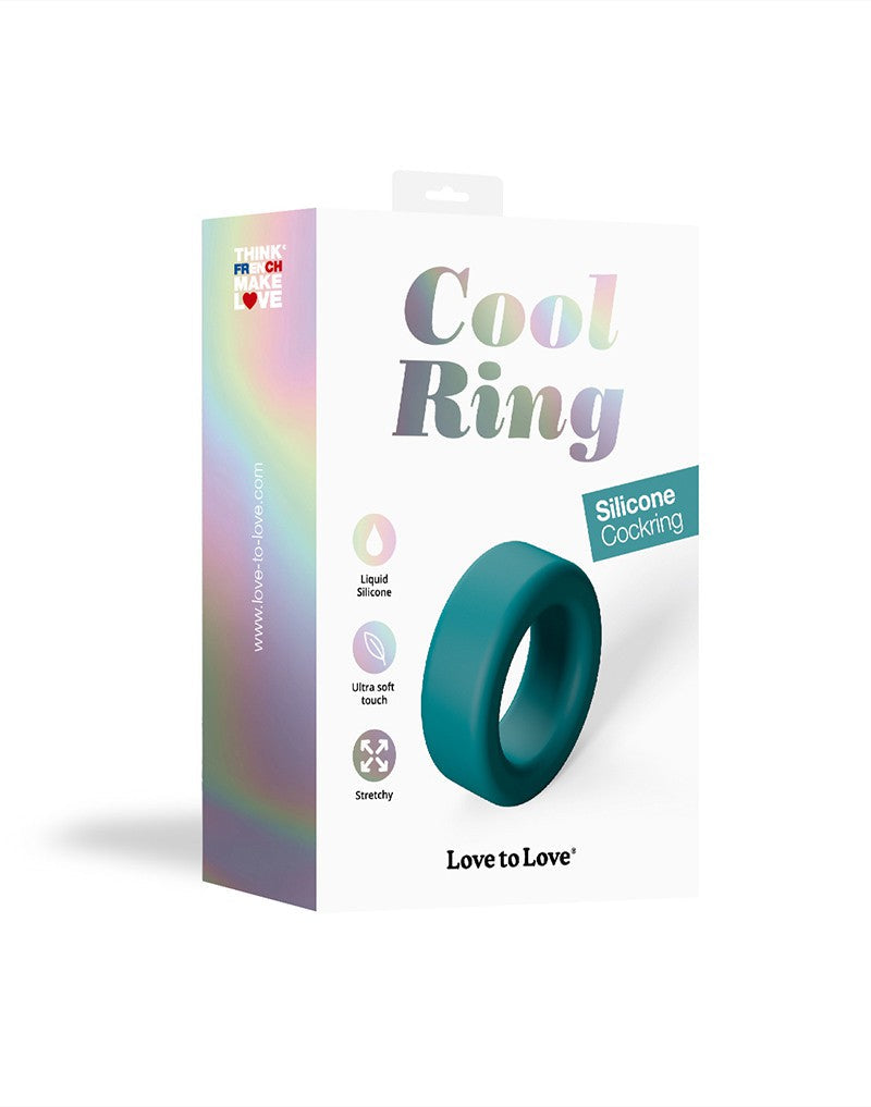 Love to Love - Cool Ring - Klassieke Siliconen Cockring - Blauwgroen