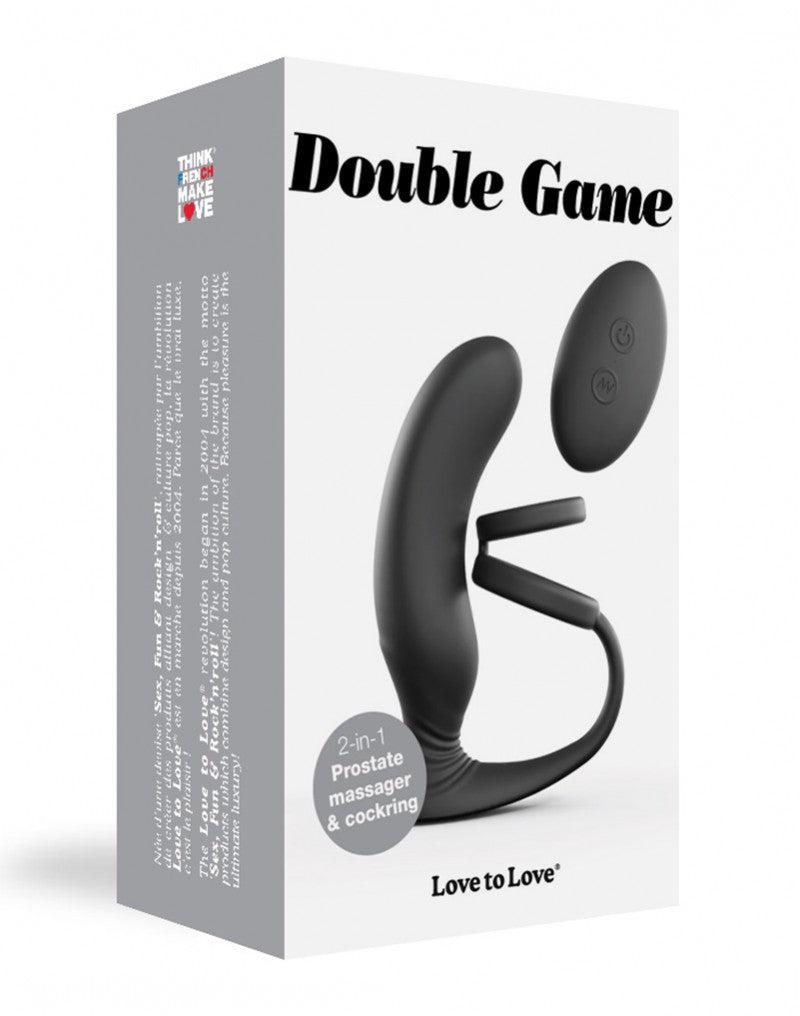 Love to Love - Double Game - Prostaatvibrator Met Cockring - Zwart