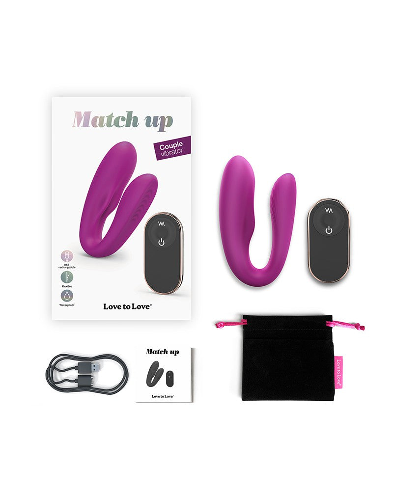Love to Love - Match Up - Partner Vibrator Met Afstandsbediening - Dieproze