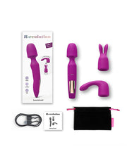 Love to Love - R-Evolution Wand Vibrator Set - 2 verwisselbare opzetstukken - Roze