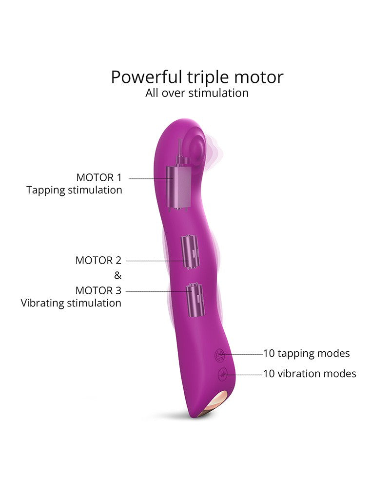 Love to Love - Swap - P-spot & G-spot Vibrator - Met Tapping Functie - Dieproze