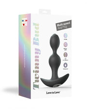 Love to Love - Twinny Bud - Buigbare Vibrerende Buttplug - Zwart