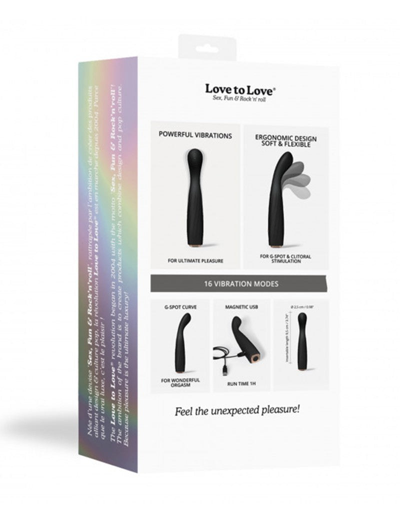 Love to Love - Feel Me - Flexibele G-Spot Vibrator - Zwart