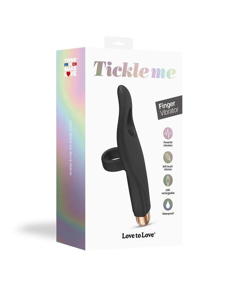 Love to Love - Tickle Me - Vinger Vibrator - Zwart