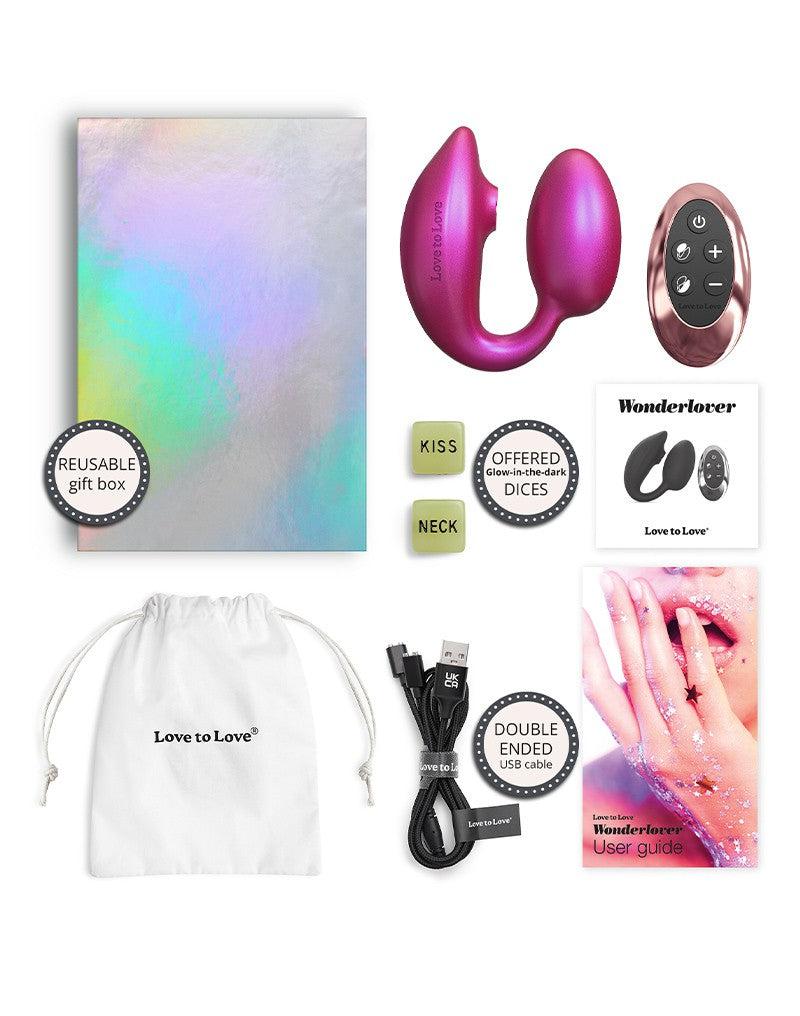 Love to Love - Wonderlover - Luchtdruk Vibrator en G-spot Vibrerend Eitje - Roze