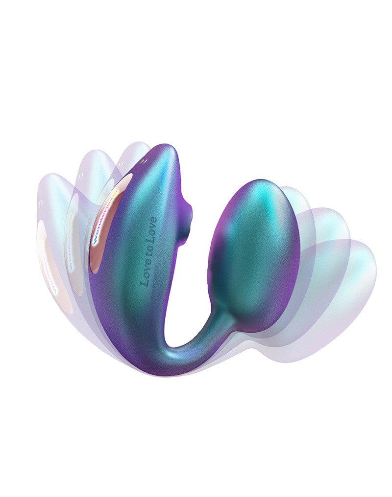 Love to Love - Wonderlover - Luchtdruk Vibrator en G-spot Vibrerend Eitje - Turquoise