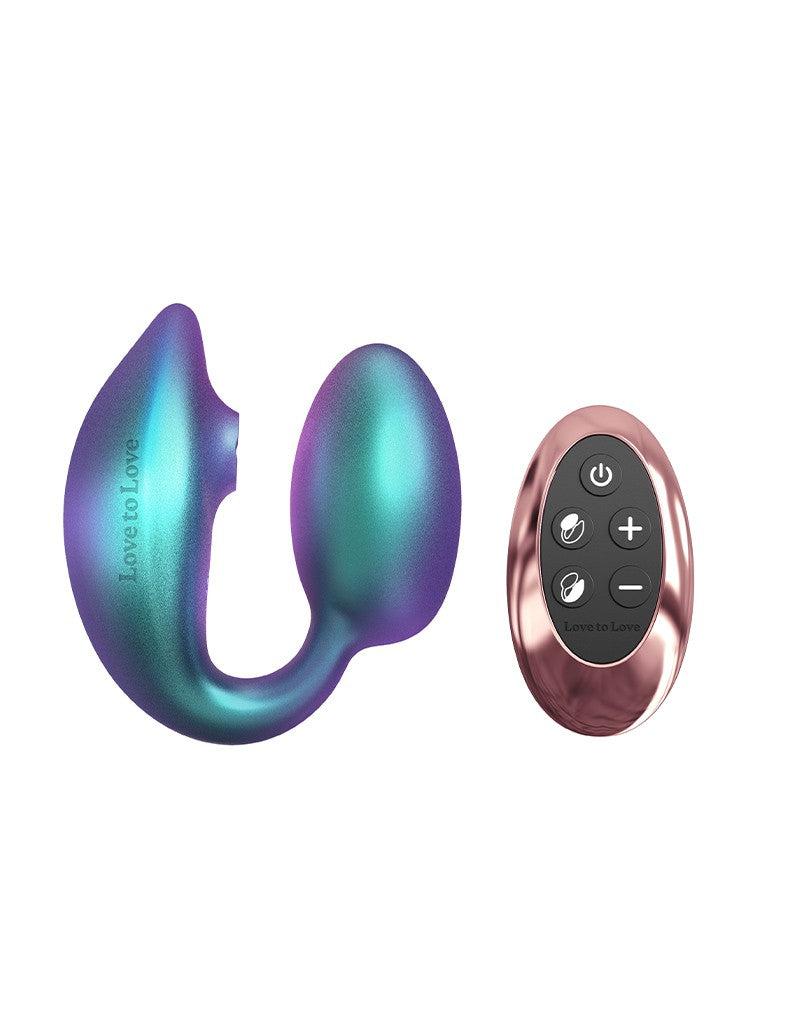 Love to Love - Wonderlover - Luchtdruk Vibrator en G-spot Vibrerend Eitje - Turquoise
