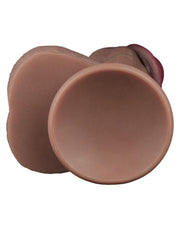 LoveToy - Dubbellaagse Siliconen Dildo XXL - Lengte 28 cm - Diameter 7.4 cm - Bruin