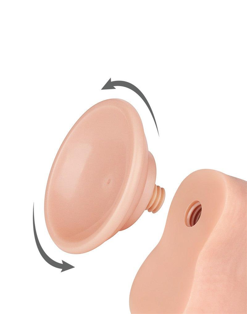LoveToy - Sliding Skin Dildo - Lengte 20 cm - Diameter 3.9 cm - Lichte Huidskleur