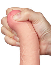 LoveToy - Sliding Skin Dildo - Lengte 20 cm - Diameter 3.9 cm - Lichte Huidskleur