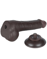 LoveToy - Dildo Met Sliding Skin Technologie - 19,5 cm x Ø 3,6 cm - Zwart