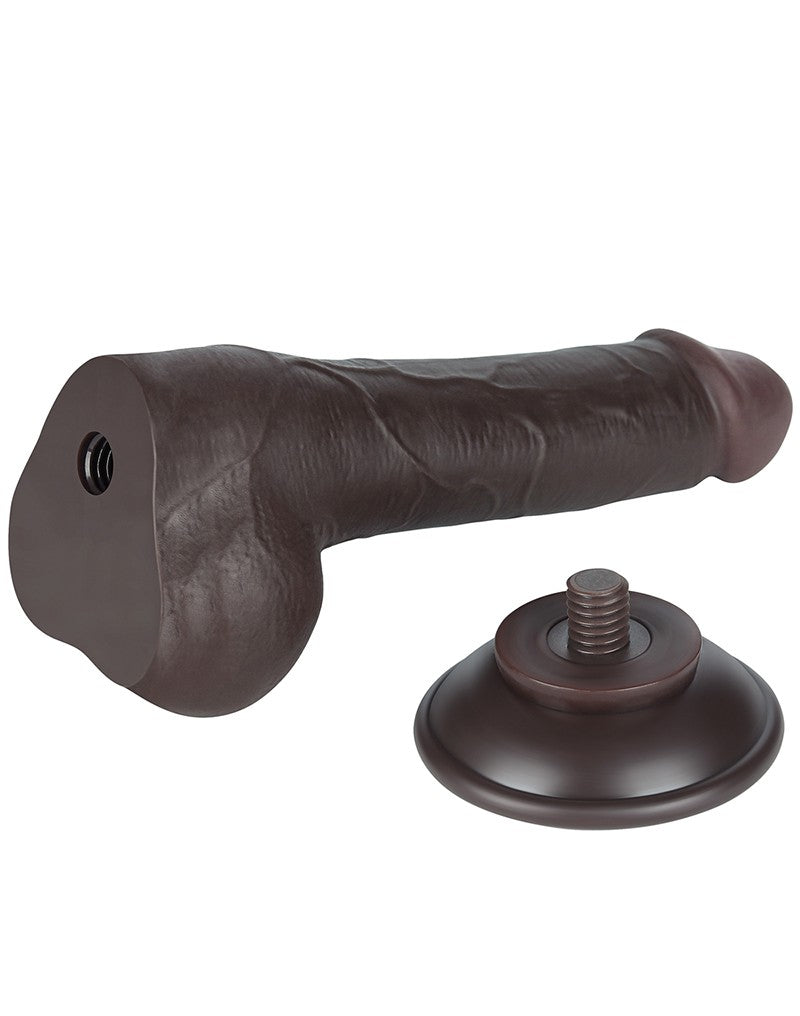 LoveToy - Dildo Met Sliding Skin Technologie - 19,5 cm x Ø 3,6 cm - Zwart