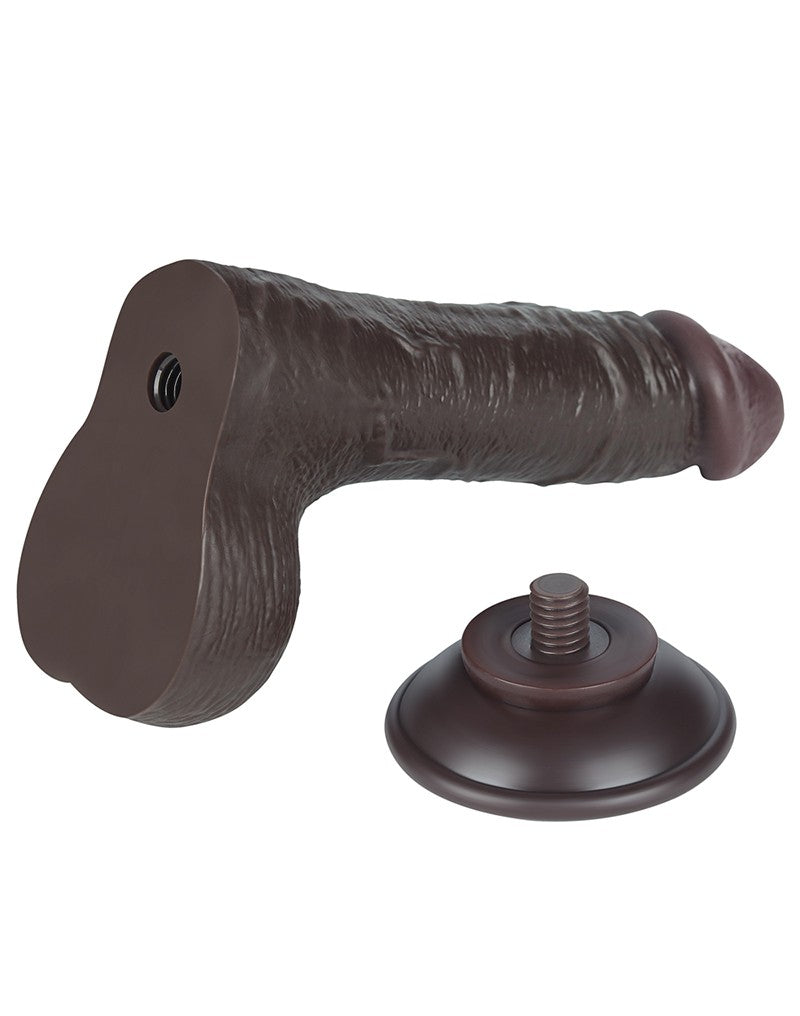 LoveToy - Dildo Met Sliding Skin Technologie - 19,5 cm x Ø 3,7 cm - Zwart