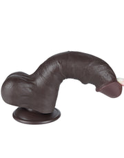 LoveToy - Dildo Met Sliding Skin Technologie - 20 cm x Ø 3,9 cm - Bruin