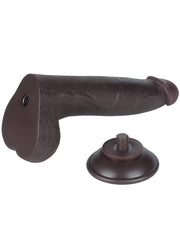 LoveToy - Dildo Met Sliding Skin Technologie - 20 cm x Ø 4 cm - Bruin