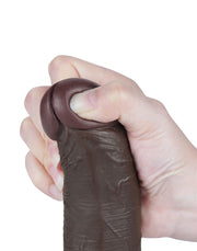 LoveToy - Dildo Met Sliding Skin Technologie - 20,8 cm x Ø 4 cm - Bruin