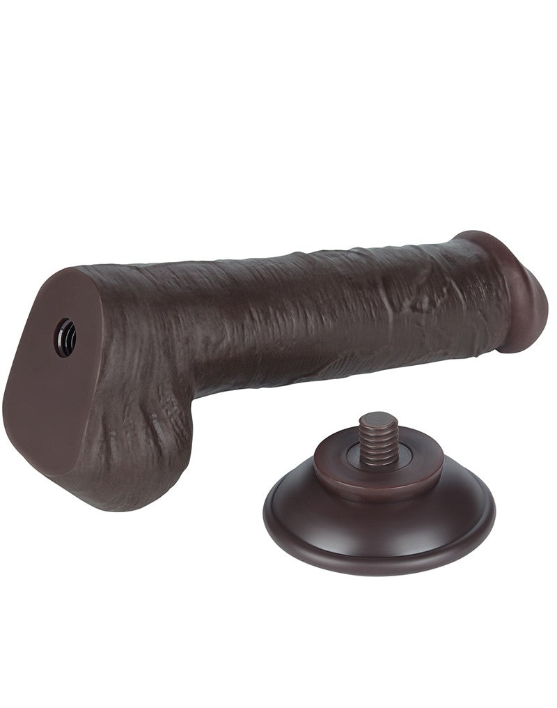 LoveToy - Dildo Met Sliding Skin Technologie - 20,8 cm x Ø 4 cm - Bruin
