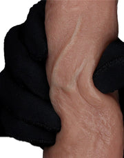 LoveToy - Dubbellaags Siliconen Dildo - 18,5 cm x Ø 3,7 cm - Bruin
