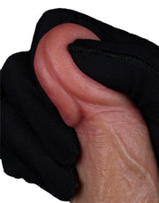 LoveToy - Dubbellaags Siliconen Dildo - 18,5 cm x Ø 3,7 cm - Bruin