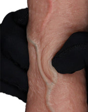 LoveToy - Dubbellaags Siliconen Dildo - 19,5 cm x Ø 3,7 cm - Bruin