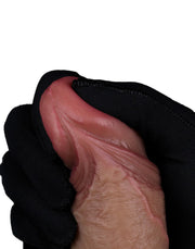 LoveToy - Dubbellaags Siliconen Dildo - 19,5 cm x Ø 3,7 cm - Bruin
