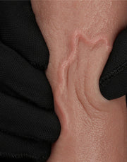 LoveToy - Dubbellaags Siliconen Dildo - 20,5 cm x Ø 4 cm - Bruin