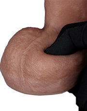 LoveToy - Dubbellaags Siliconen Dildo - 20,5 cm x Ø 4 cm - Bruin