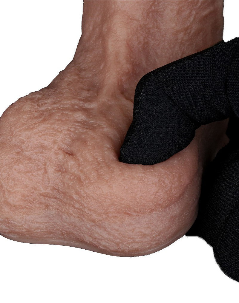 LoveToy - Dubbellaags Siliconen Dildo - 21,5 cm x Ø 4,2 cm - Bruin