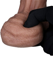 LoveToy - Dubbellaags Siliconen Dildo - 22 cm x Ø 4,2 cm - Bruin