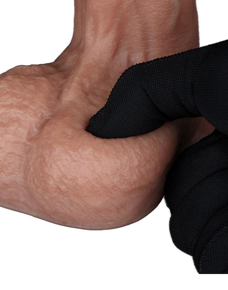 LoveToy - Dubbellaags Siliconen Dildo - 22,5 cm x Ø 4,2 cm - Bruin