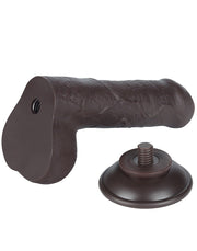 LoveToy - Dubbellaags Sliding Skin Dildo - 18,3 cm x Ø 3,5 cm - Bruin