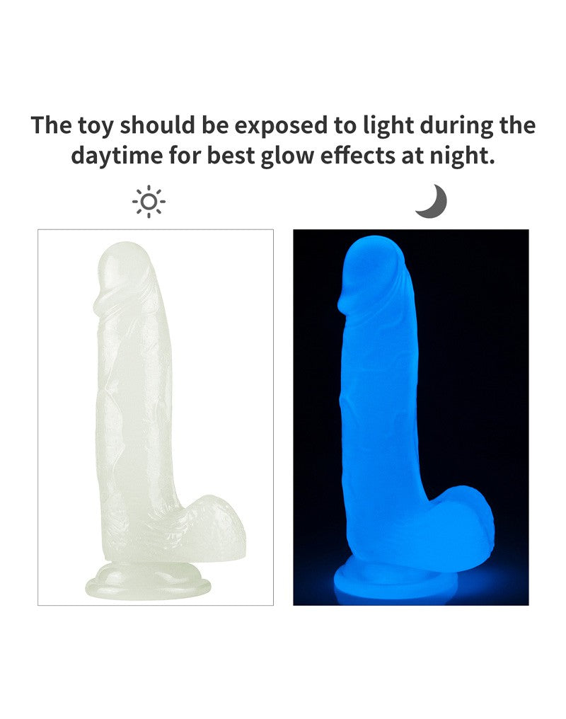 LoveToy - Lumino Play - Dildo - 19 cm - Glow In The Dark
