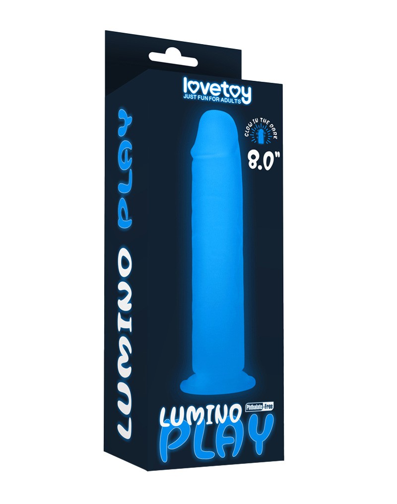 LoveToy - Lumino Play - Dildo - 21 cm - Glow In The Dark