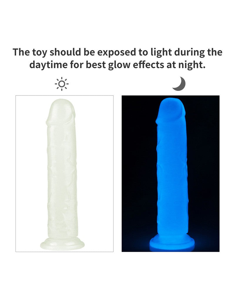 LoveToy - Lumino Play - Dildo - 21 cm - Glow In The Dark