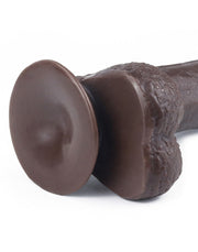 LoveToy - Dildo Met Sliding Skin Technologie - 17.5 x 3.5 cm - Bruin
